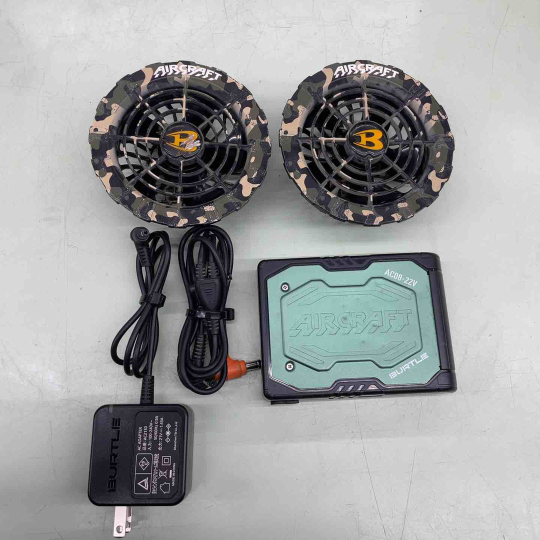 ◇BURTLE バートル エアークラフト 2024年モデル ファンユニットAC08-1 バッテリーAC08 22V セット【越谷店】