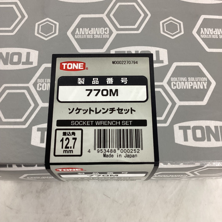 ◇トネ(TONE) ソケットレンチセット 770M 内容16点 差込角12.7mm(1/2") シルバー【狭山】
