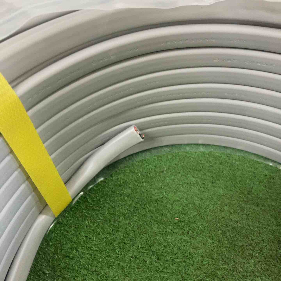 ◇愛知電線 2.0mm×3芯 100m巻 VVF2.0×3C×100m VVFケーブル 600Vビニル絶縁ビニルシースケーブル平形【町田店】