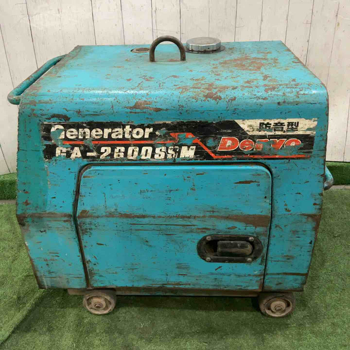 【店頭受取り限定】◇デンヨー(Denyo)  防音型 ガソリン発電機 GA-2600SSM 手動のみ動作確認済【川口店】