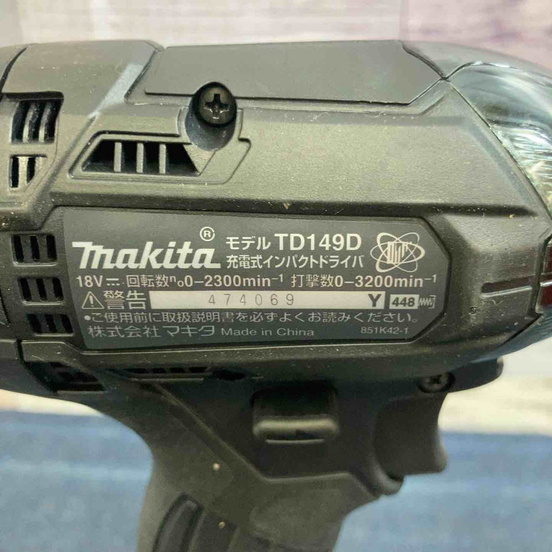 【未使用品】★マキタ makita 18V 3.0Ah コードレスインパクトドライバー TD149DRFXB【八潮店】