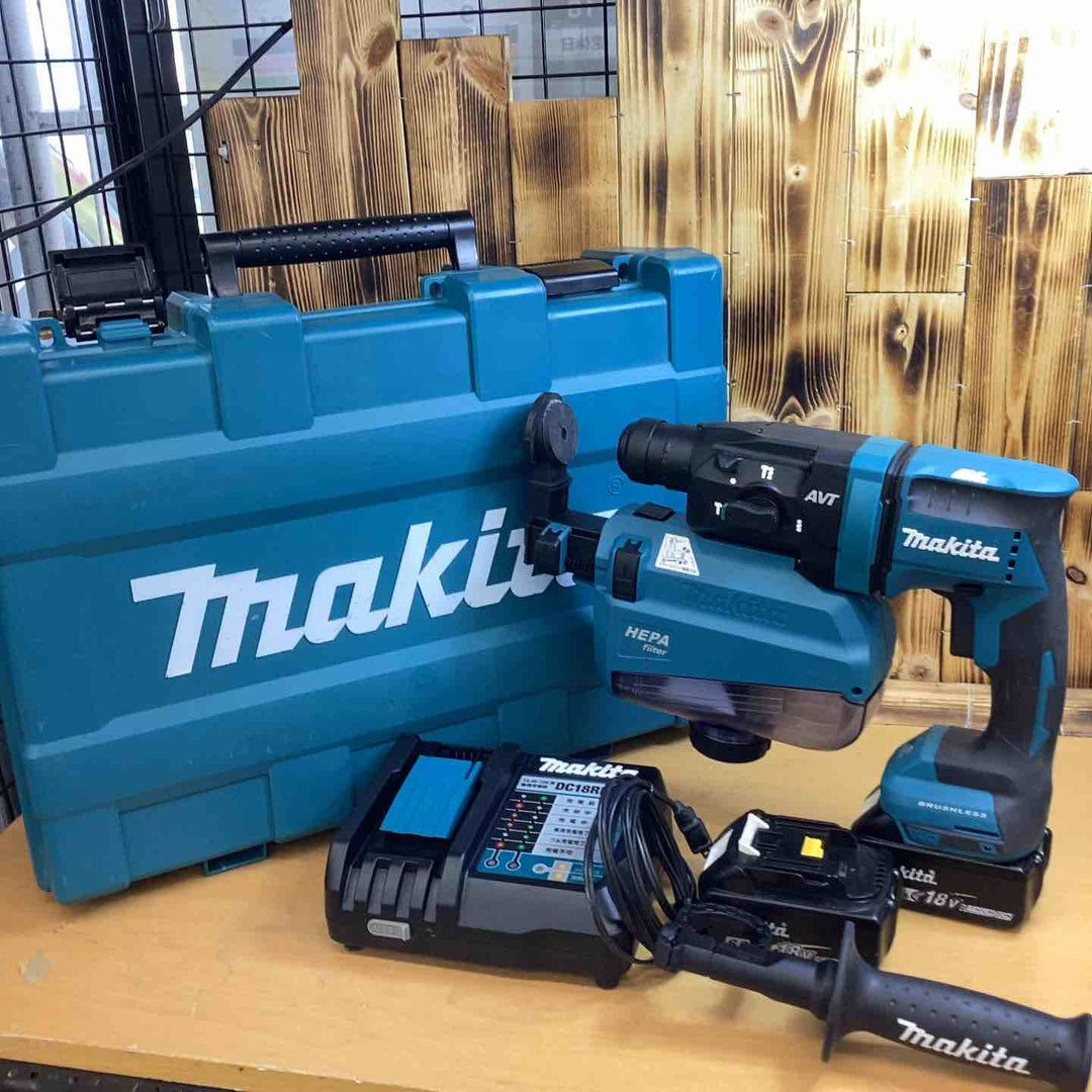 ★マキタ(makita) コードレスハンマドリル HR182DRGXV バッテリー2個 充電器 集塵システム付き【越谷店】
