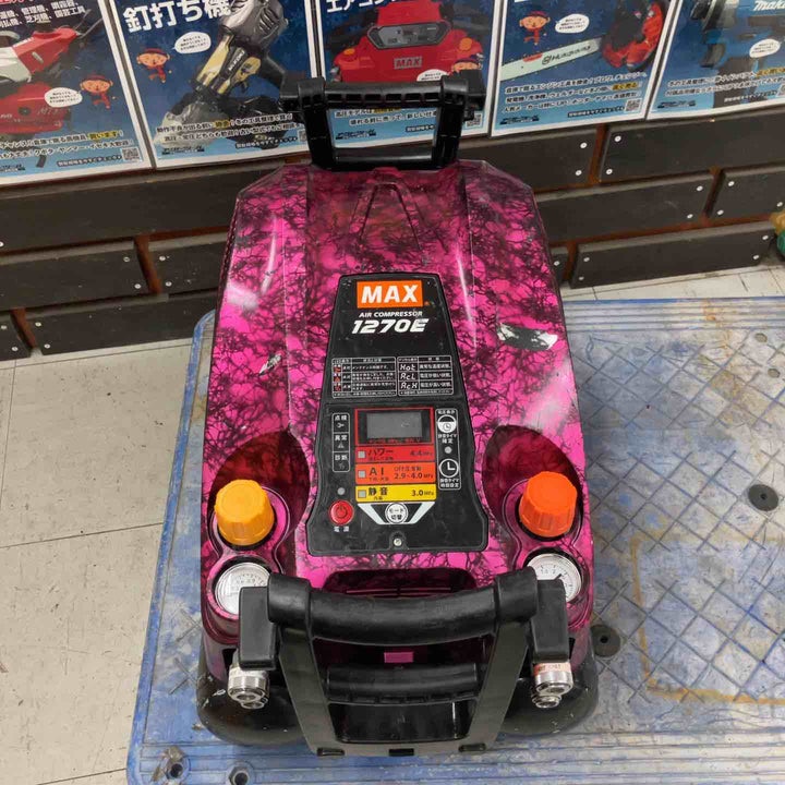 【現状品】★マックス(MAX) エアコンプレッサー AK-HL1270E ガイアピンク 充填時間約8分30秒【鴻巣店】