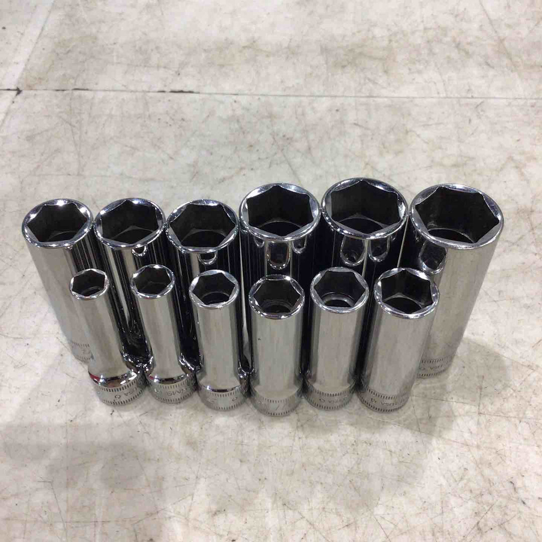 スナップオン(Snap-on) 3/8フランクドライブエクストラ(FDX)ディープソケット12点セット 212YSFSMY 【川口店】
