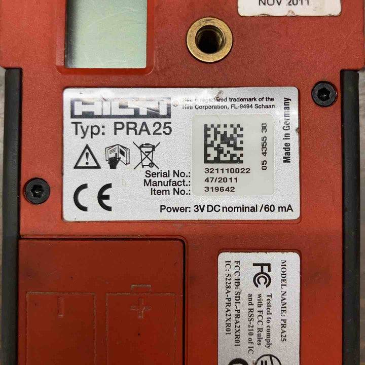◇ヒルティ(HILTI) 回転レーザー PR25受光器付き 動作確認済 精度未確認【戸田店】