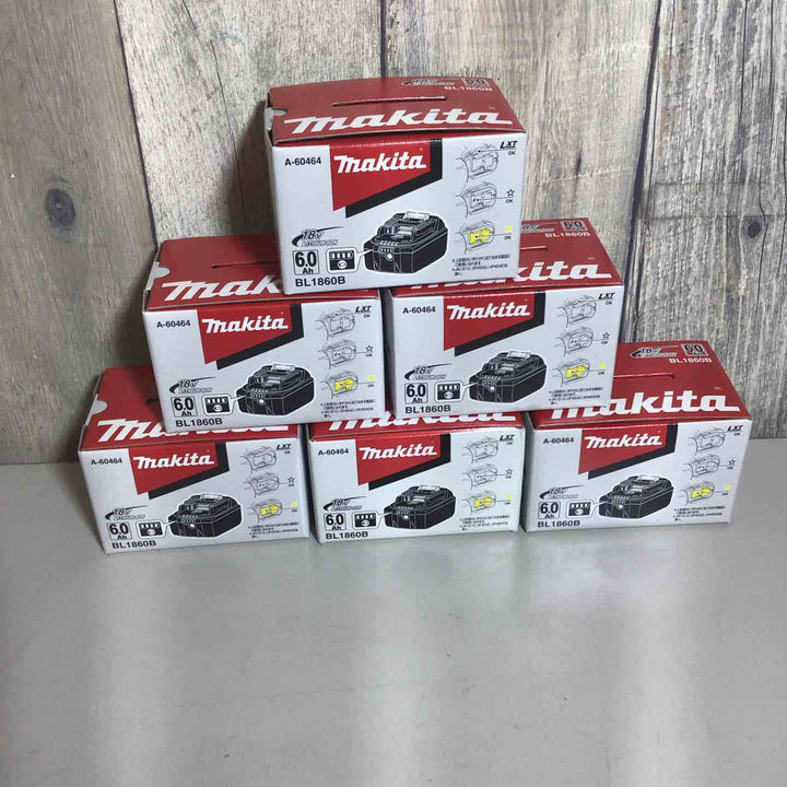 【未使用品】 純正 マキタ makita リチウムイオンバッテリー 18V/6.0Ah BL1860B 6個 バッテリー 純正品 18V 【戸田店】
