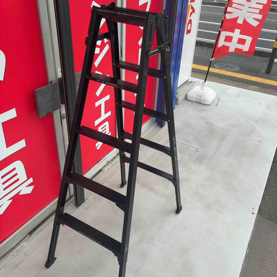 【美品】 ハセガワ(Hasegawa) ワンタッチバー付 BLACK LABEL 伸縮式はしご兼用脚立 RYZB-15a 【藤沢店】