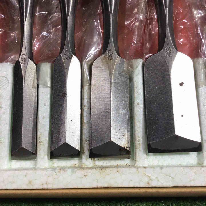 市光 別誂追入組鑿 10本組 朱丹柄 三ツ裏 【川口店】