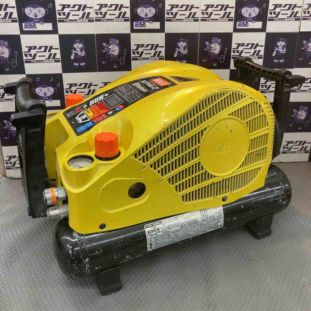 【中古品】MAX 建築用 高圧 4口 エアコンプレッサー AK-HH1270E2 限定色 リーフイエロー【所沢店】