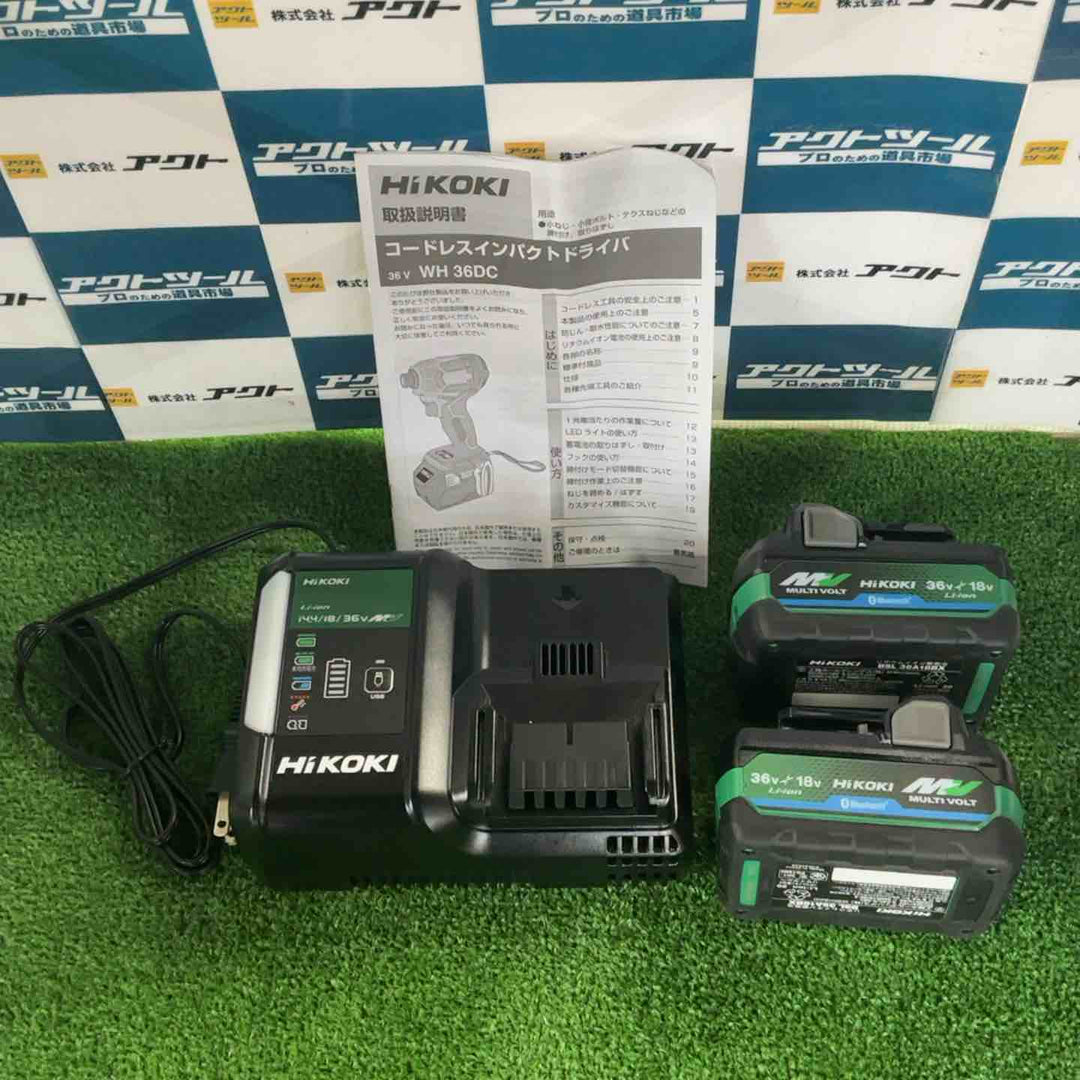 ★ハイコーキ(HIKOKI ※旧:日立工機) コードレスインパクトドライバー WH36DC(2XPSZ)(G)【草加店】