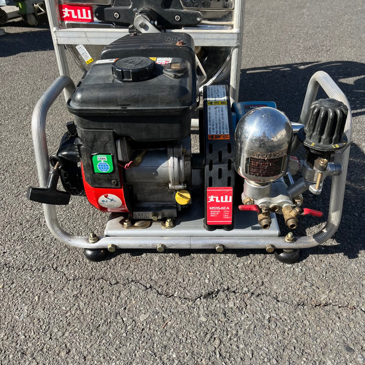 【中古品】丸山 セット動噴 MS154EA 3.5Mpa 最大3.5馬力 吸余水ホース付 アルミフレーム【東大和店】