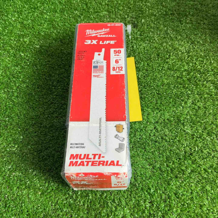 ◇ミルウォーキー(Milwaukee) 6インチ 8/12TPI レシプロソー替刃 50枚入り/48-01-6091【草加店】