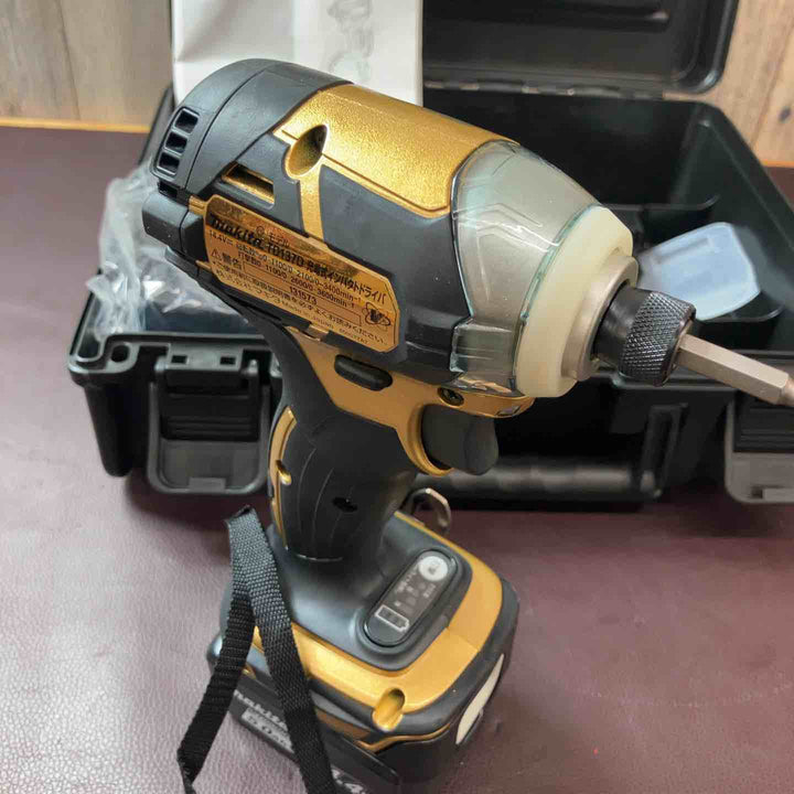 【未使用品(店頭展示品)】 マキタ(makita) コードレスインパクトドライバ 14.4V ゴールド TD137DSP1 (TD137DRTX) 100周年 限定品 フルセット 【東大和店】