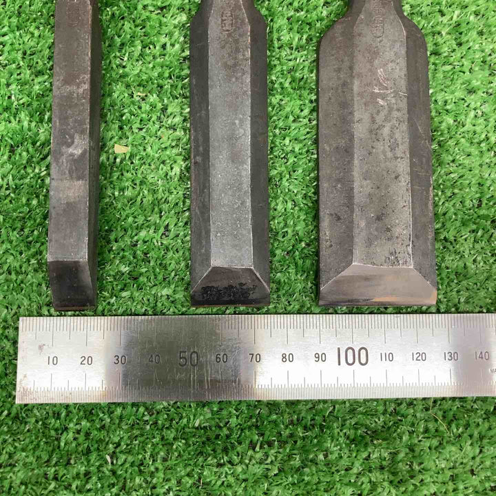 【中古・現状品】 鑿 のみ 銘 正道 約12mm/約24mm/約37mm ＊3本組 【鴻巣店】